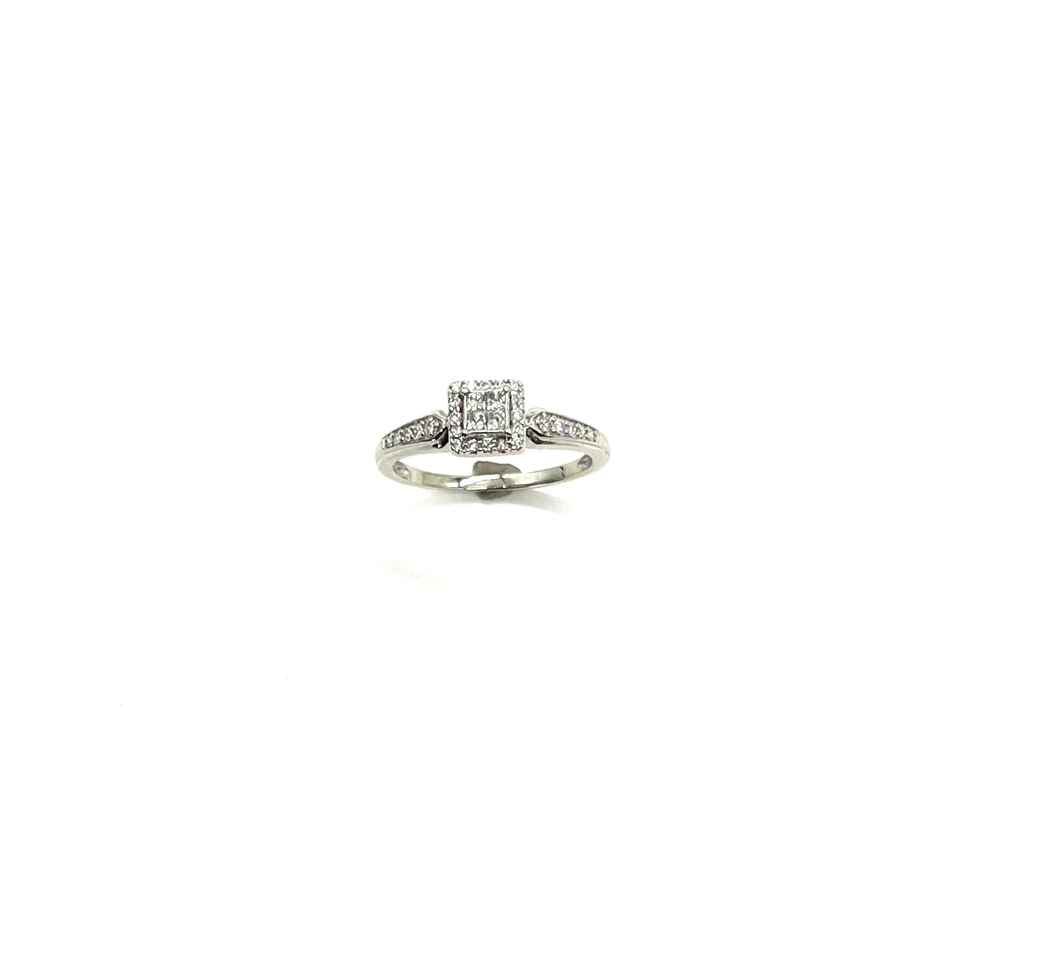14K White Gold Diamond Quad Halo Engagement Ring for Women - Perfect for Proposals, Anniversaries & Special Occasions