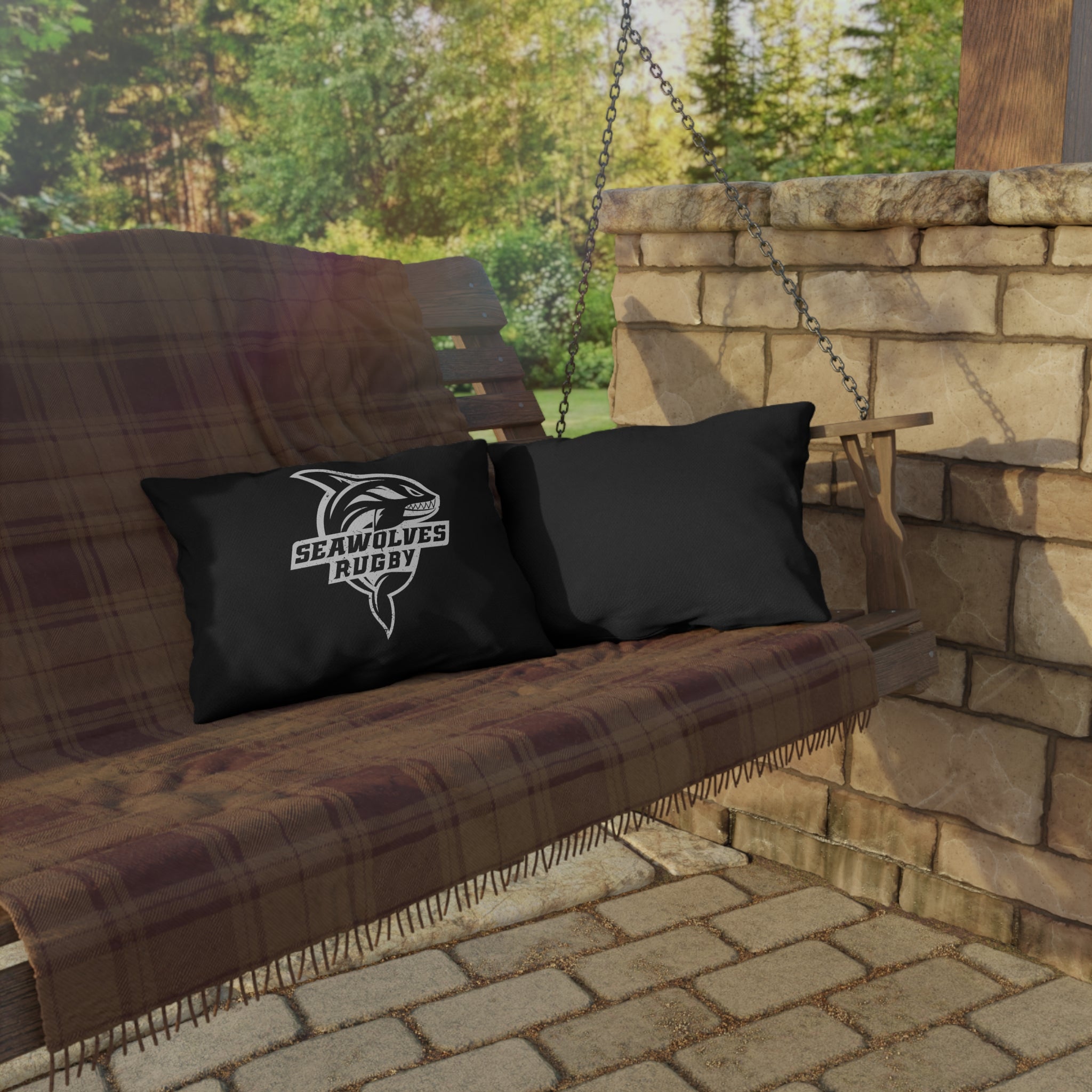 Seawolves Outdoor Pillow - Waterproof & UV Resistant Decorative Throw Pillow for Patio, Garden, Poolside - Perfect for Outdoor Furniture, Camping & Beach Decor