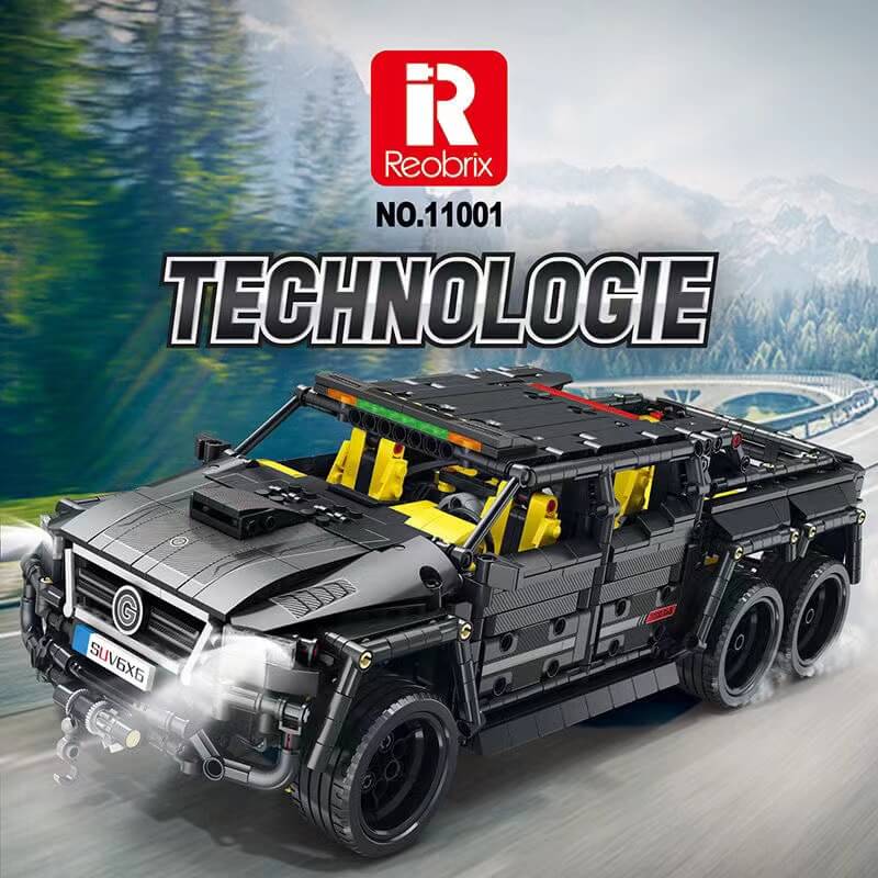 REOBRIX 11001 Brabus G700 6x6 Off-Road RC Car Building Kit - 2162pcs High-Speed Remote Control Truck for Adults & Kids - Perfect for Off-Road Racing, Collecting & STEM Learning