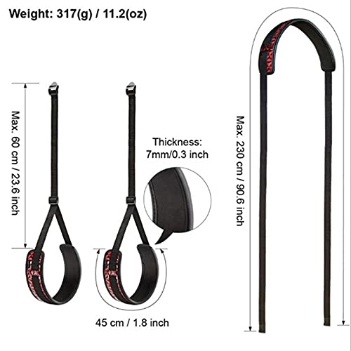Premium BDSM Sex Swing for Couples - Heavy Duty Hanging Door Spinner, Ceiling Mount Sex Sling with Bondage Restraints - Adult Sex Furniture for Spice Up Bedroom, Bondage Play & Erotic Adventures