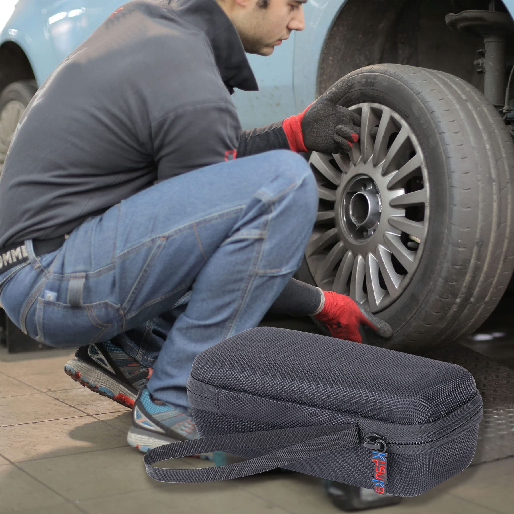 Khanka Hard Travel Case Replacement for Portable Air Pump - Durable 120 PSI Air Compressor Tire Inflator Storage Box | Perfect for Car, Bike & Outdoor Adventures