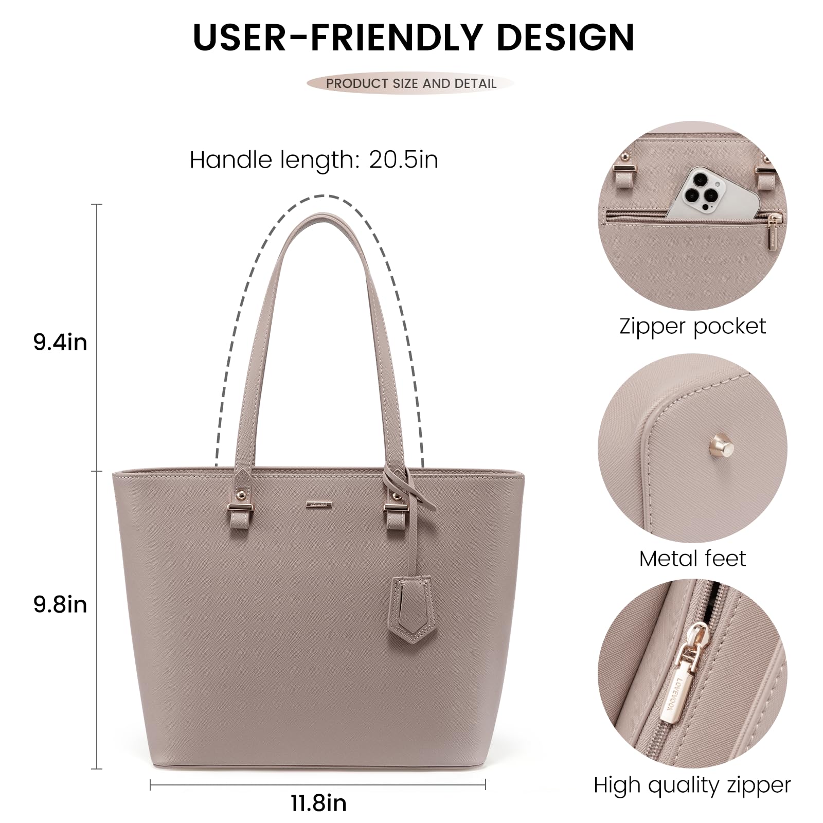 LOVEVOOK Women's Fashion Tote Bags - Stylish Shoulder Bag & Top Handle Satchel Purse for Work, Travel & Everyday Use | Durable & Trendy Handbags for Women