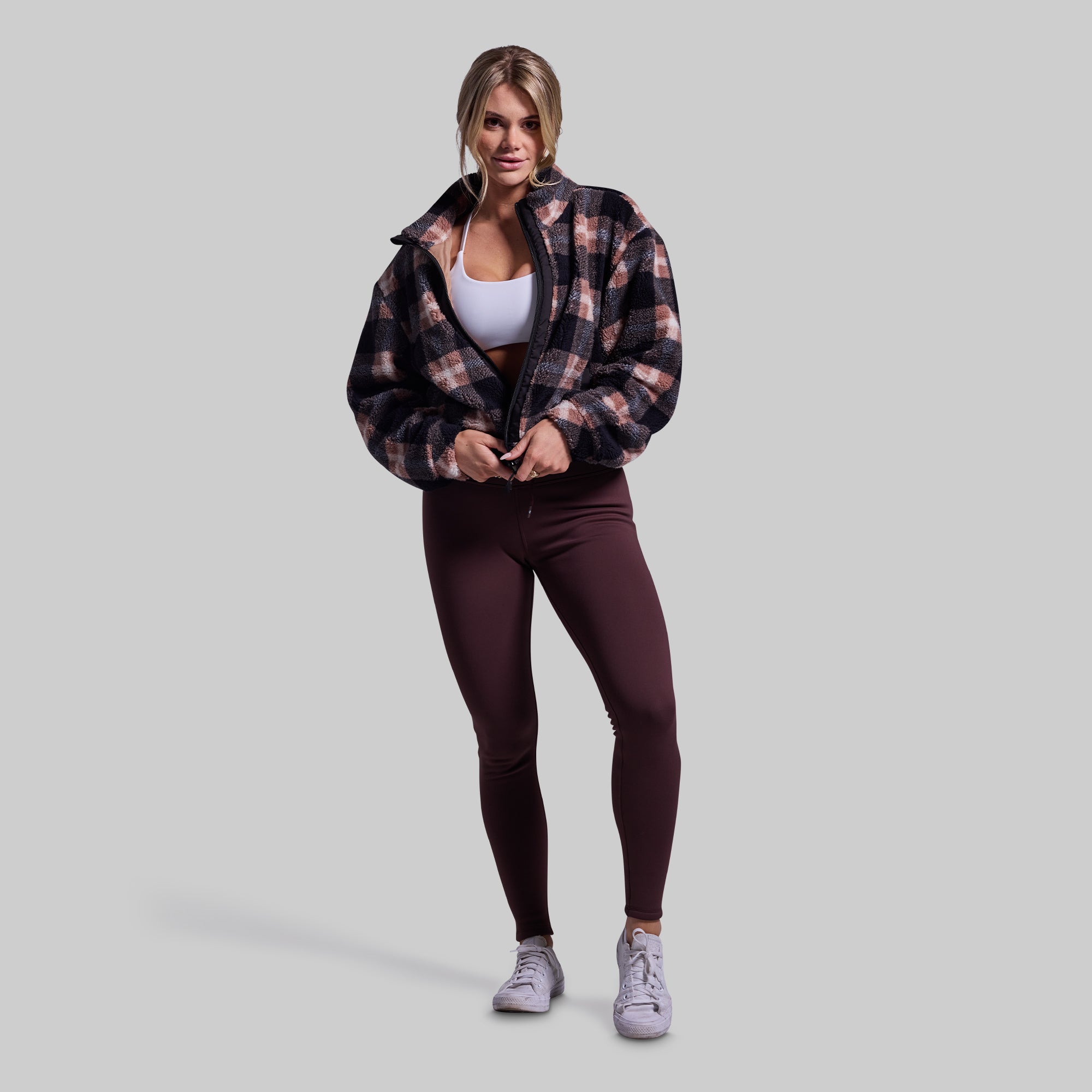 Women's Cropped Fleece Jacket - Soft & Warm Kettle Color Pullover for Casual Outfits & Fall Layering | Perfect for Coffee Dates, Weekend Errands & Outdoor Adventures