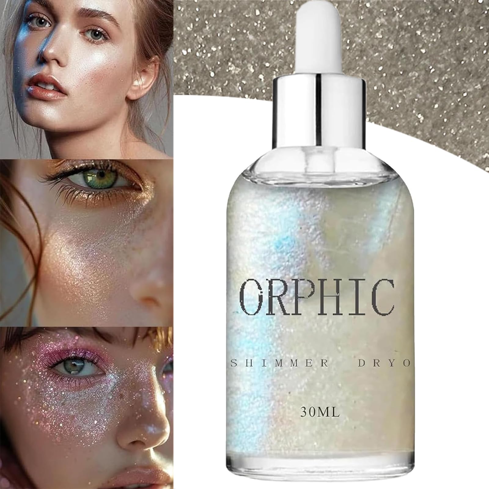Orphic Shimmer Body Oil - Long Lasting Glowing Dry Oil with Natural Glitter for a Radiant Look | Perfect for Parties, Festivals, and Special Occasions