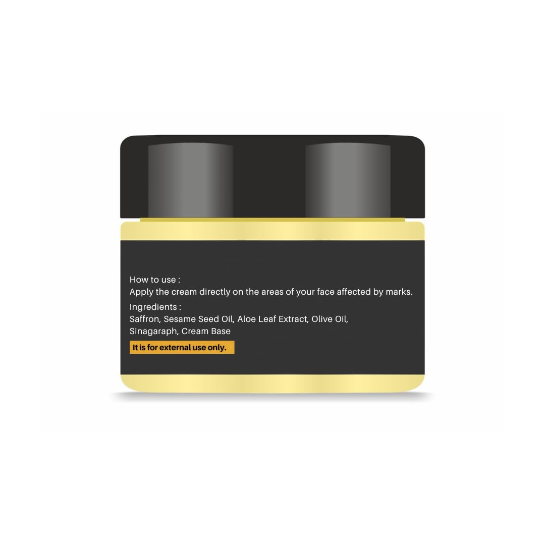 Homeoveda Handmade Acne & Pimple Removal Cream - Treats Acne Scars, Dark Spots & Blemishes with Saffron & Aloe Vera - 15g | Clear Skin Solution for Daily Face Care & Acne Treatment