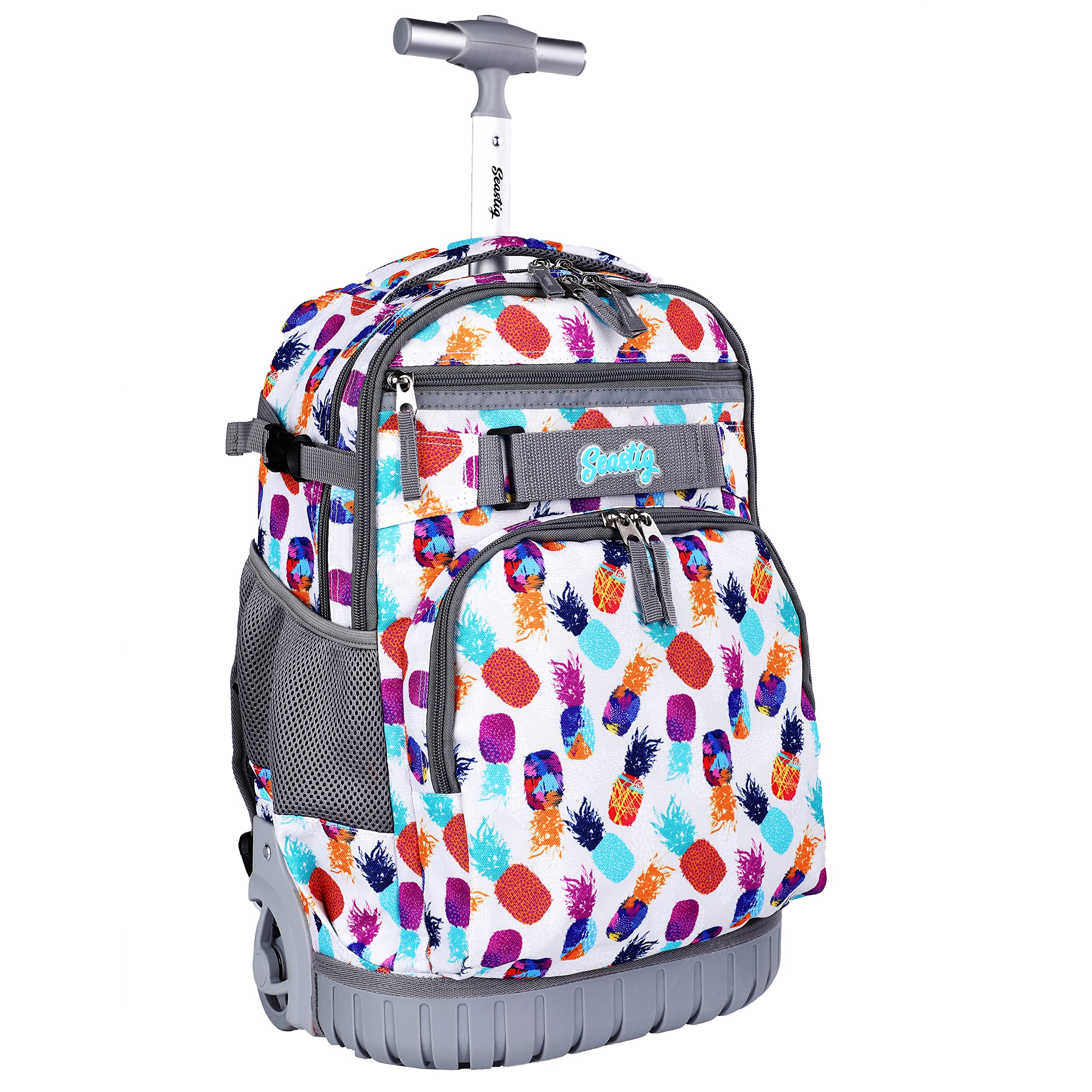Seastig 18 Inch Rolling Backpack with Wheels - Wheeled Carry-On Laptop Backpack for Adults & Kids - Perfect for School, Travel, and Business Trips