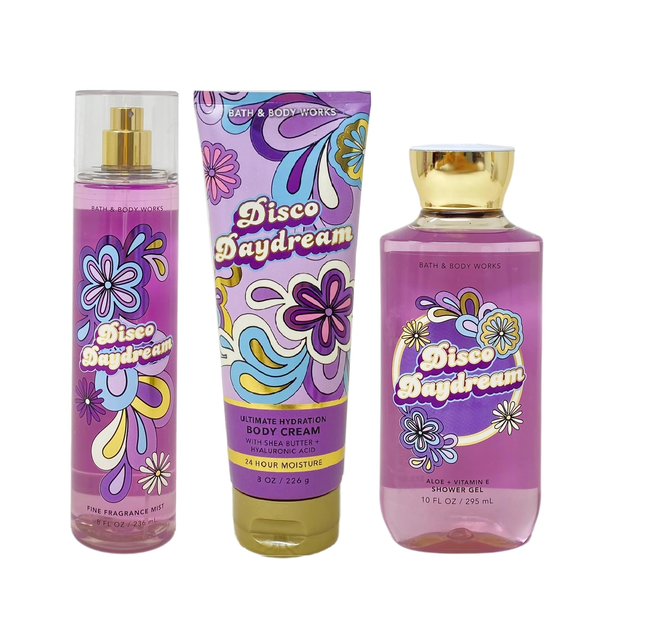 Disco Daydream Trio Gift Set - Fragrance Mist, Body Cream & Shower Gel | Bath & Body Works | Perfect for Self-Care, Gifts & Relaxing Bath Time