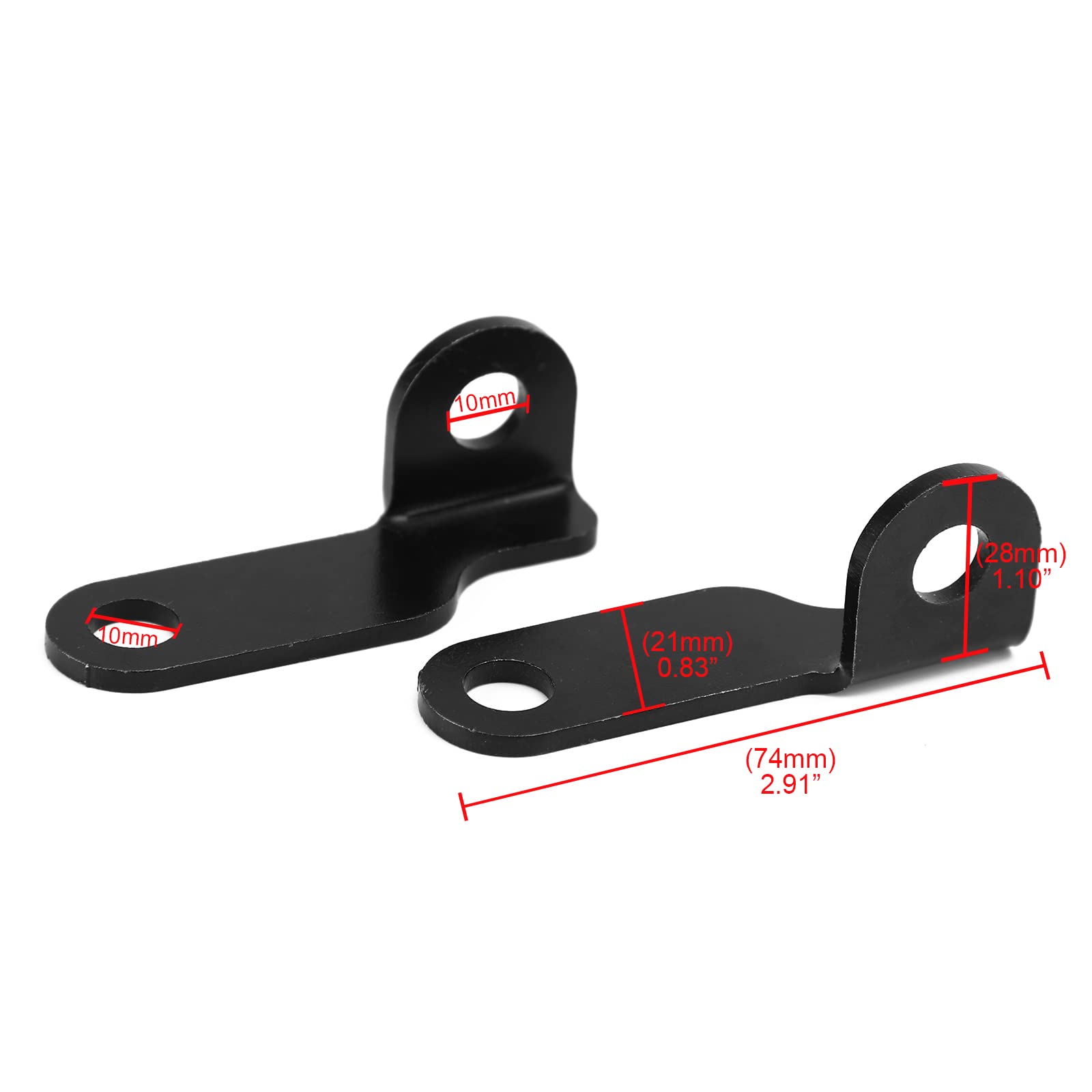 Motorcycle Turn Signal Light Holder Bracket - Front & Rear Fork Clamp for Harley Sportster & Big Twin - Durable Mounting Solution for Night Riding & Safety Enhancement