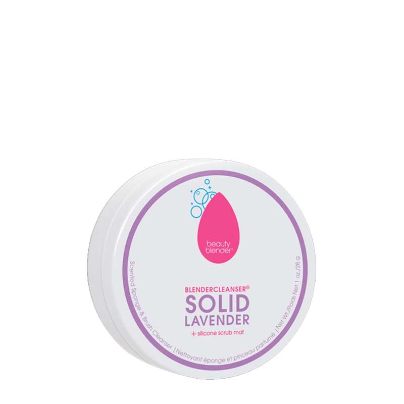 Beautyblender Blendercleanser Solid Lavender Makeup Sponge & Brush Cleanser - Gentle Deep Cleaning for Beauty Blenders & Makeup Brushes - Perfect for Daily Makeup Tool Maintenance & Hygiene