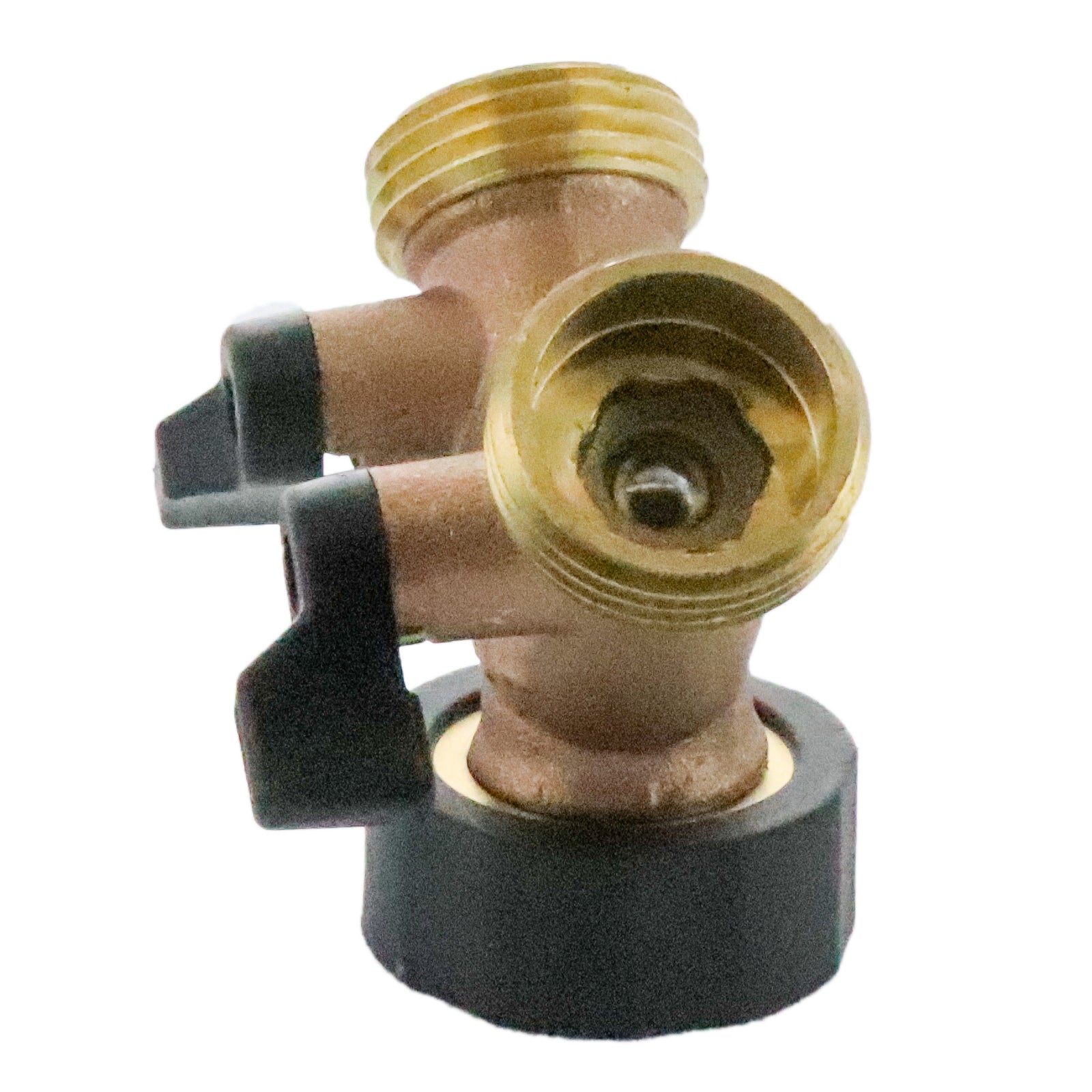 Orbit 58248N Brass Garden Hose Y Adapter with Shutoff Valve - Perfect for Lawn Irrigation, Car Washing & Outdoor Watering