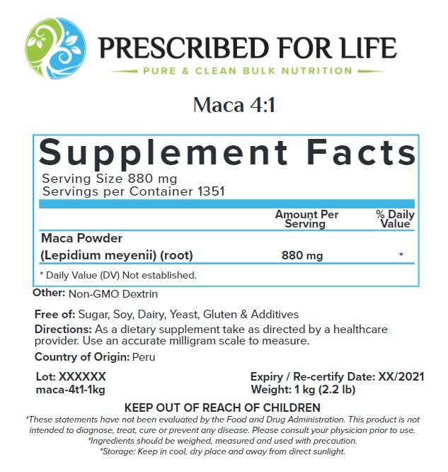 Organic Maca Root Powder 15:1 Extract | All Natural Energy & Vitality Supplement | Vegan, Gluten-Free, Non-GMO | Lepidium Meyenii (10kg/22lb) | Boost Stamina, Hormone Balance & Wellness for Athletes & Busy Professionals