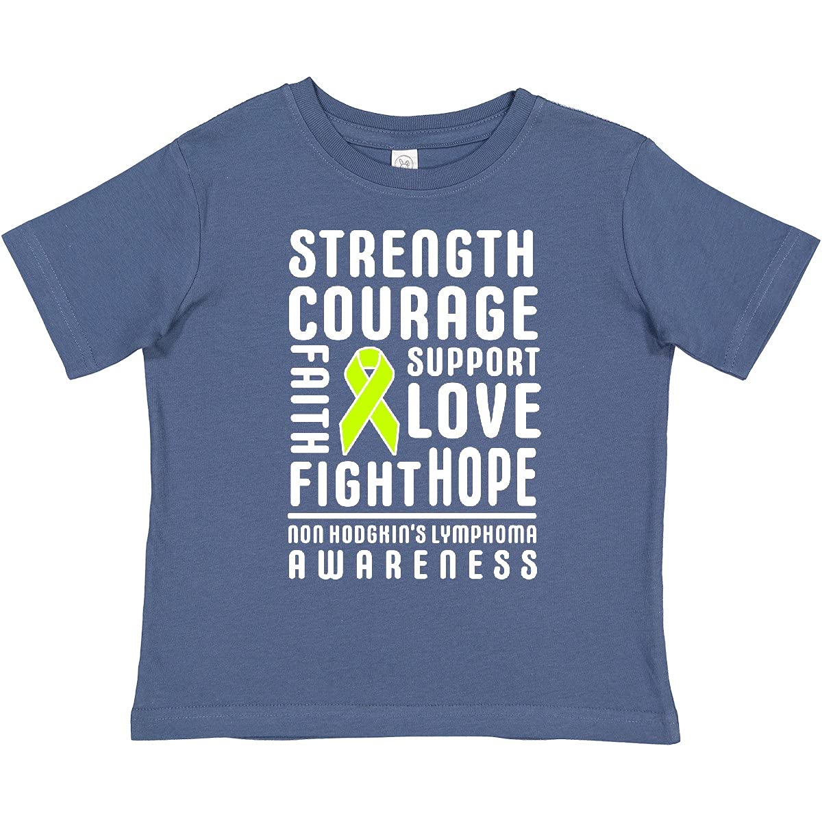 Inktastic Non-Hodgkin's Lymphoma Awareness Word Salad Toddler T-Shirt - Cute Cancer Support Outfit for Kids, Comfortable Cotton Tee for Everyday Wear & Awareness Events