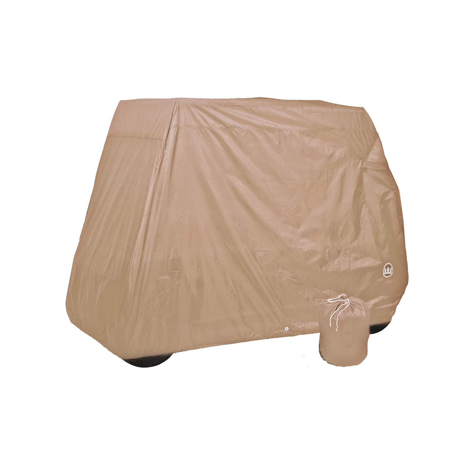 Premium Waterproof Golf Cart Cover - Universal Fit for Club Car, EZGO & Yamaha 2-Passenger Carts - Heavy Duty Tan Protection for Outdoor Use & Storage