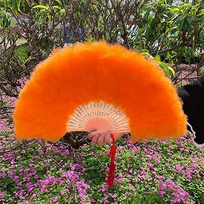 Chinese Peacock Feather Folding Hand Fan - 50x30cm Wedding Dance Fan, Cosplay Accessory, Home Decor for Parties & Events | Perfect for Weddings, Performances, and Asian-Themed Decor
