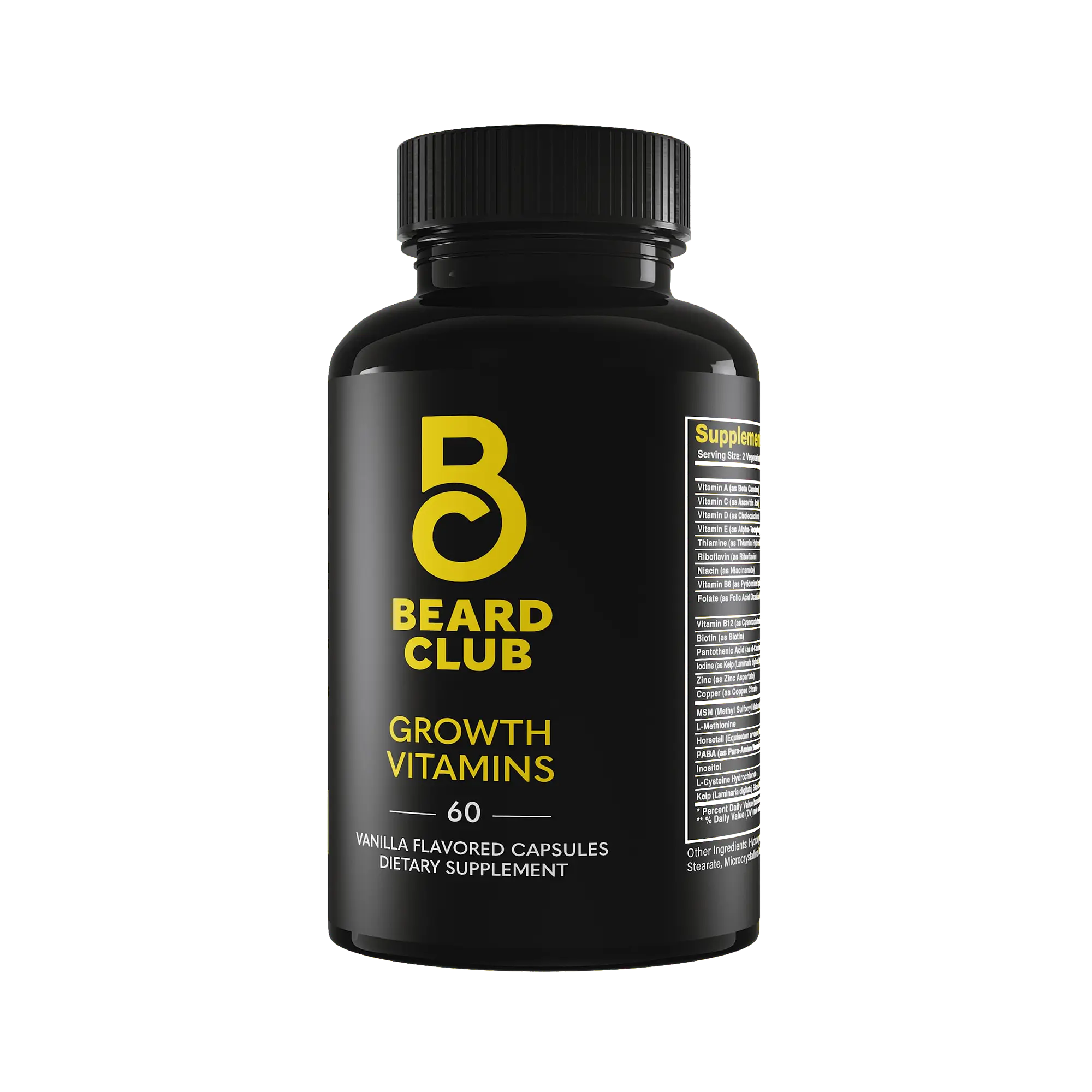Best Beard Growth Vitamins for Men - Natural Hair Supplement for Thicker, Fuller Facial Hair - Ideal for Grooming & Styling