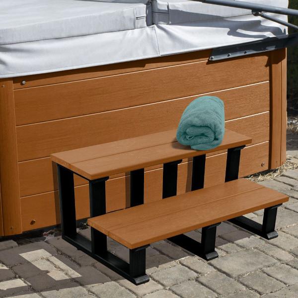 32 Inch Hot Tub Spa Two-Tier Steps - Non-Slip, Sturdy & Easy to Install for Inground & Above Ground Spas - Perfect for Relaxing & Entertaining