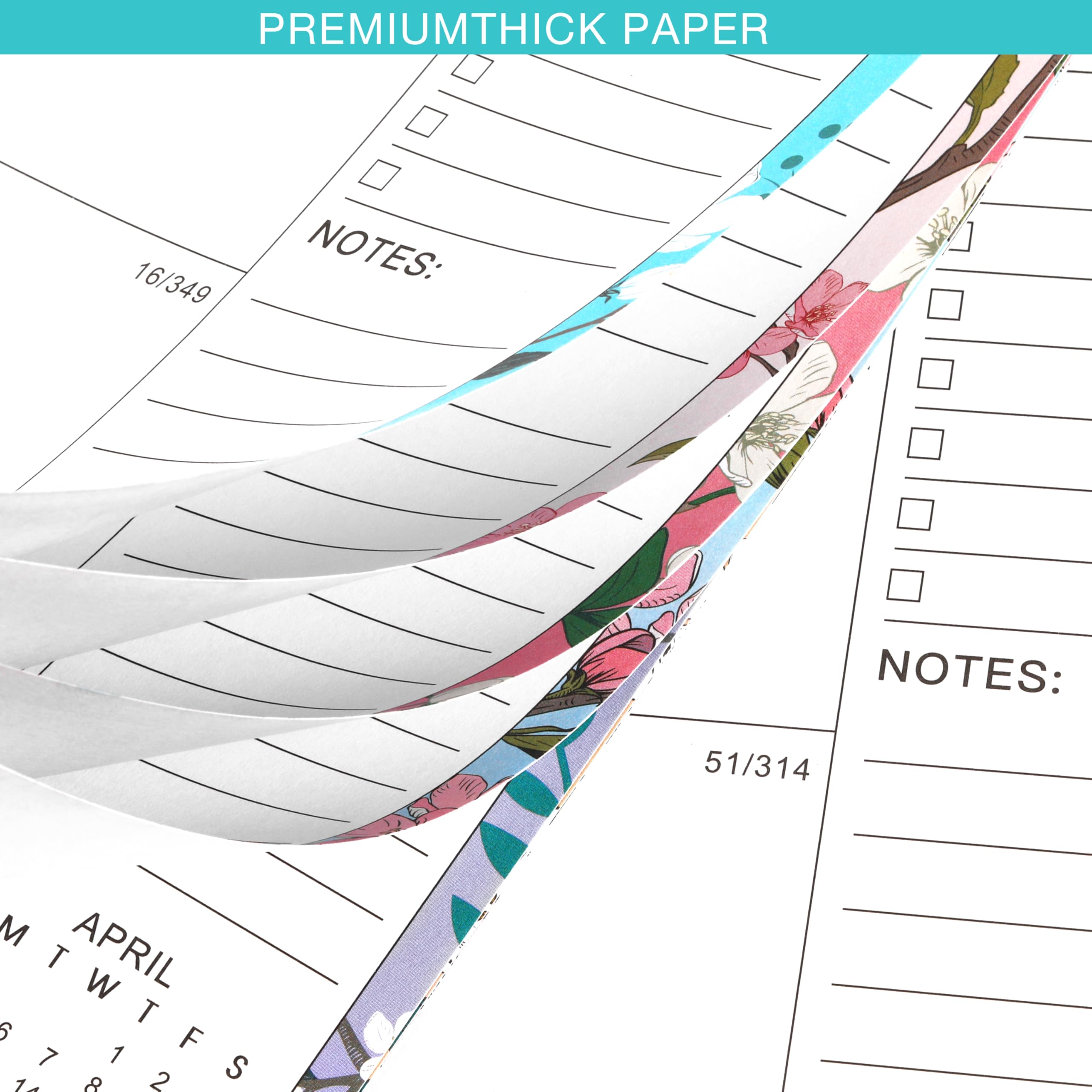 2025-2026 Wall Calendar with Thick Paper - 37 x 29 cm Large Format, July 2025 to December 2026, Twin-Wire Binding with Hanging Hook, Colorful Ruled Blocks - Perfect for Home, Office, School & Gift Giving