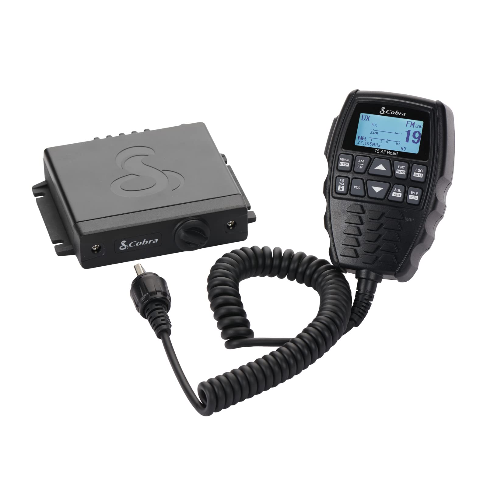 Cobra 75 All Road Wireless CB Radio - Dual-Mode AM/FM, 40 Channels, Bluetooth, Noise Cancellation, Waterproof, 4W Output (Black) | For Truckers & Off-Road Adventures