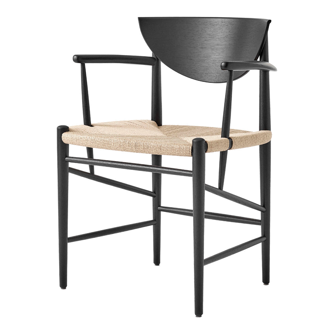 Modern HM4 Dining Armchair - Upholstered Fabric Seat, Sturdy Metal Legs - Perfect for Kitchen, Dining Room, or Breakfast Nook - Comfortable & Stylish Home Furniture