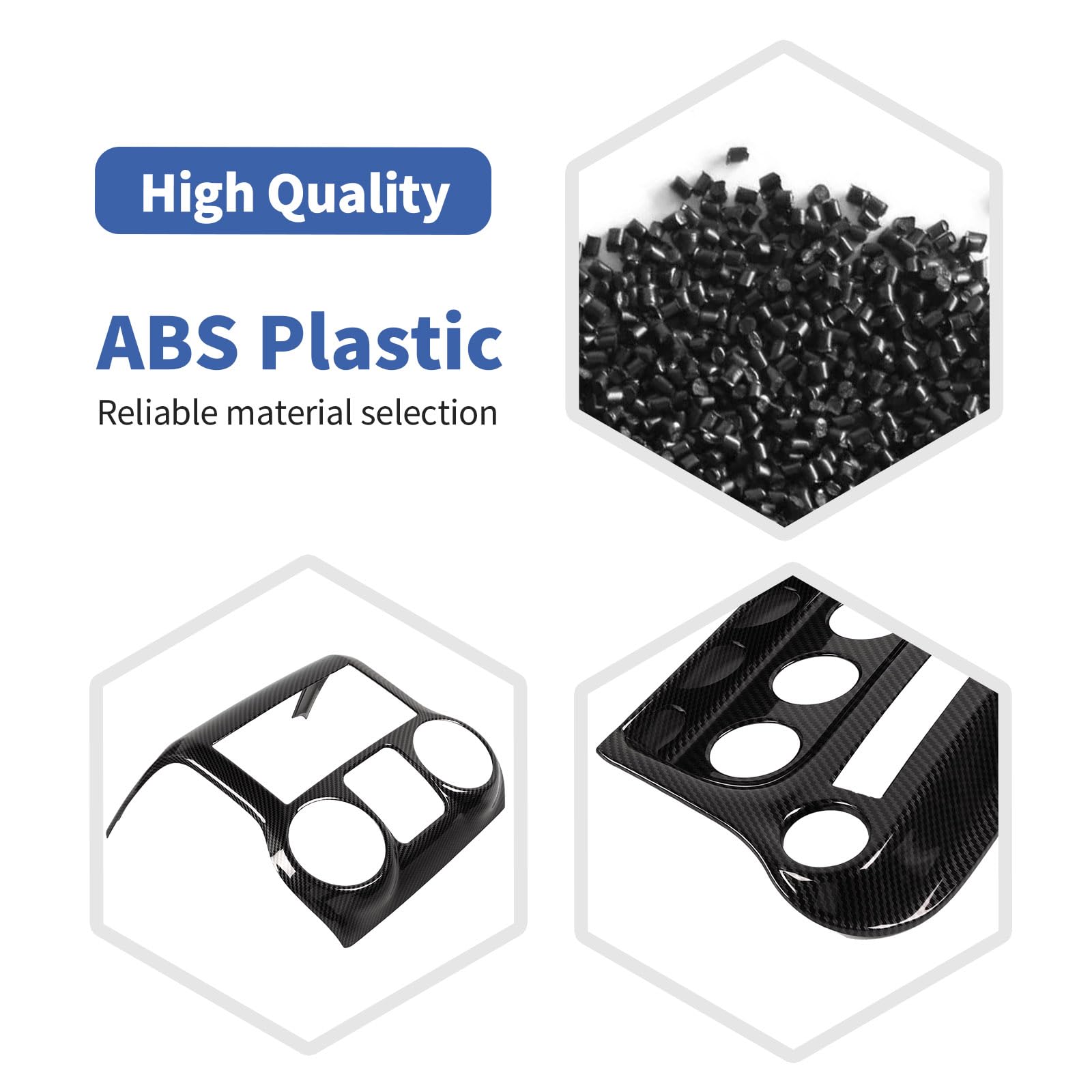 Carbon Fiber AC Control Panel Cover Trim for Jeep Wrangler JK JKU (2011-2017) - 2PCS Interior Dashboard Accessories | Upgrade Your Jeep's Interior Style for Off-Road Adventures & Daily Driving