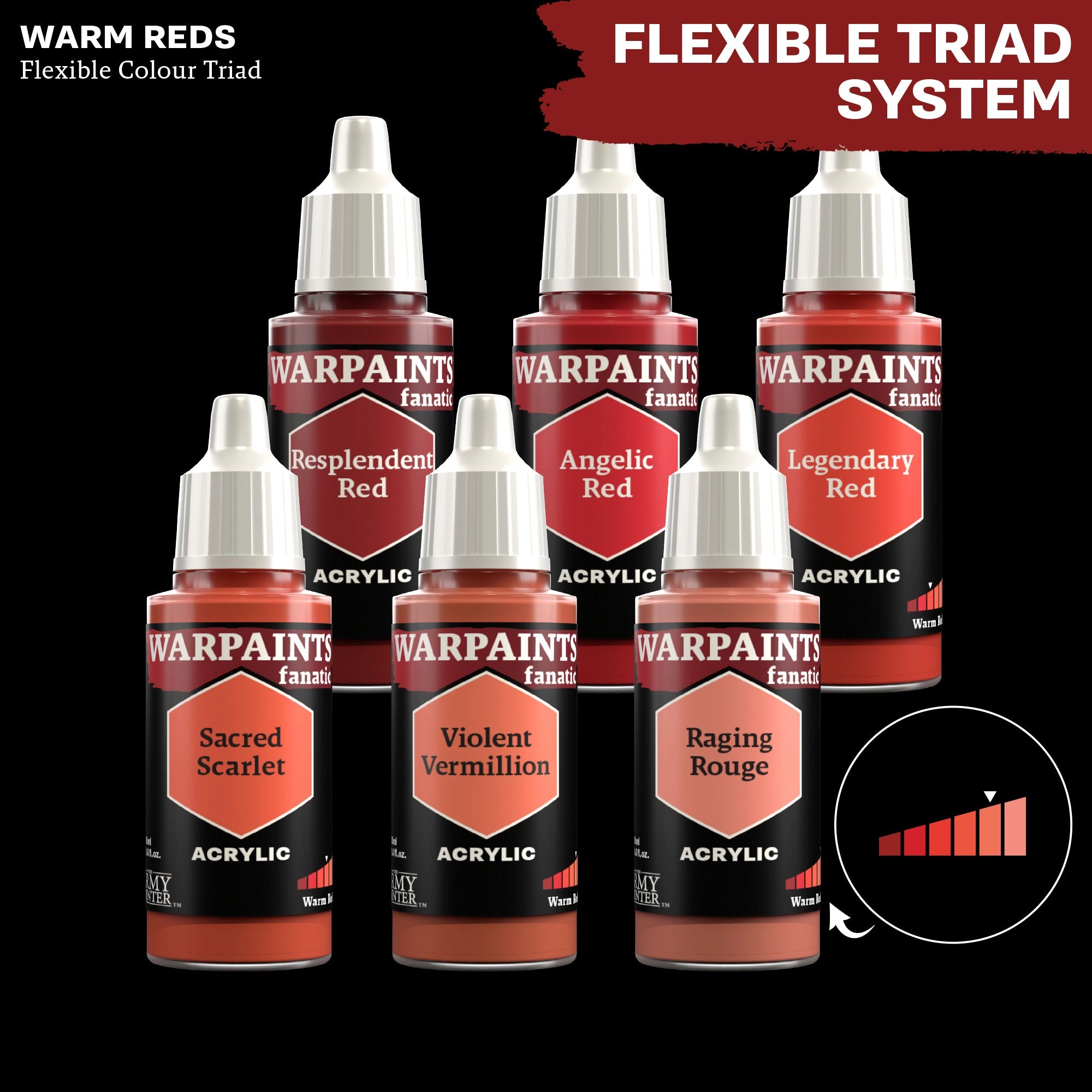 Warpaints Fanatic: Violent Vermilion - Professional Watercolor Paint Set for Artists & Hobbyists - Perfect for Canvas Painting, Illustration & DIY Crafts