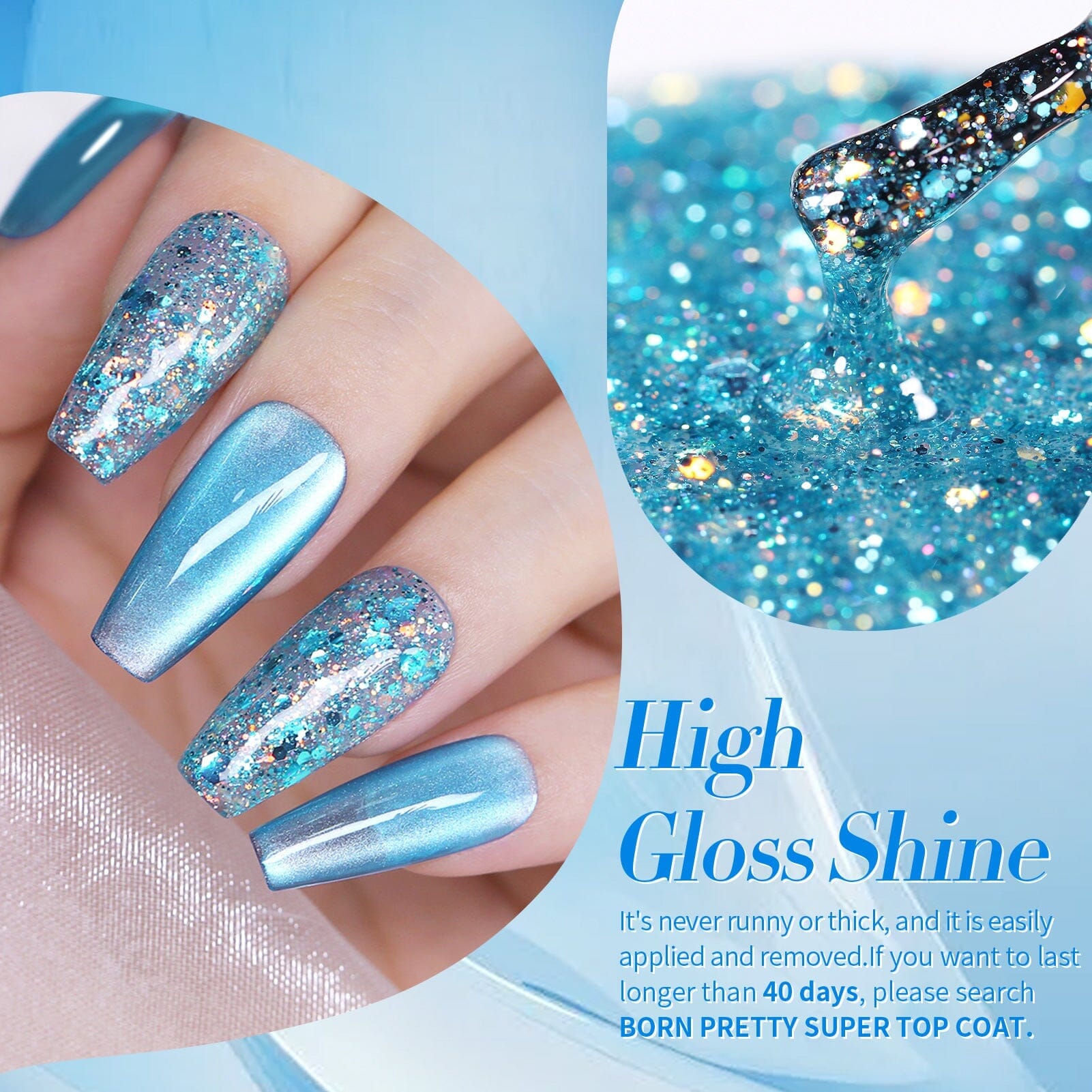 4 Colors Blue Starlight Jelly Gel Nail Polish Set - 5ml Bottles for Long-Lasting Manicure, Perfect for Home Nail Art & Professional Salon Use