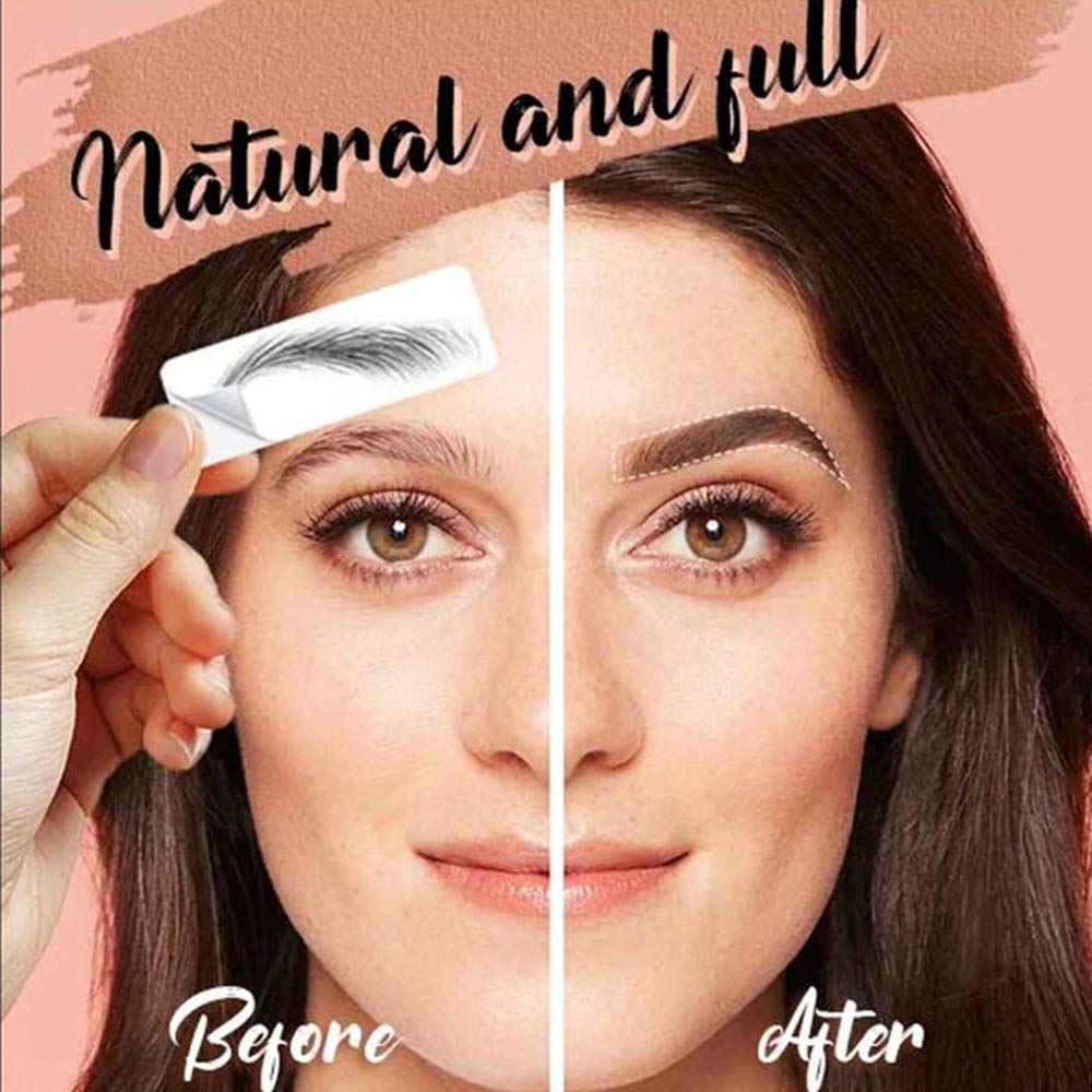 8 Pairs S.A.V.I 6D Natural Look Eyebrow Stickers - Waterproof, Long Lasting Up to 7 Days, Temporary Tattoo (1 Sheet) for Everyday Makeup, Parties & Special Occasions