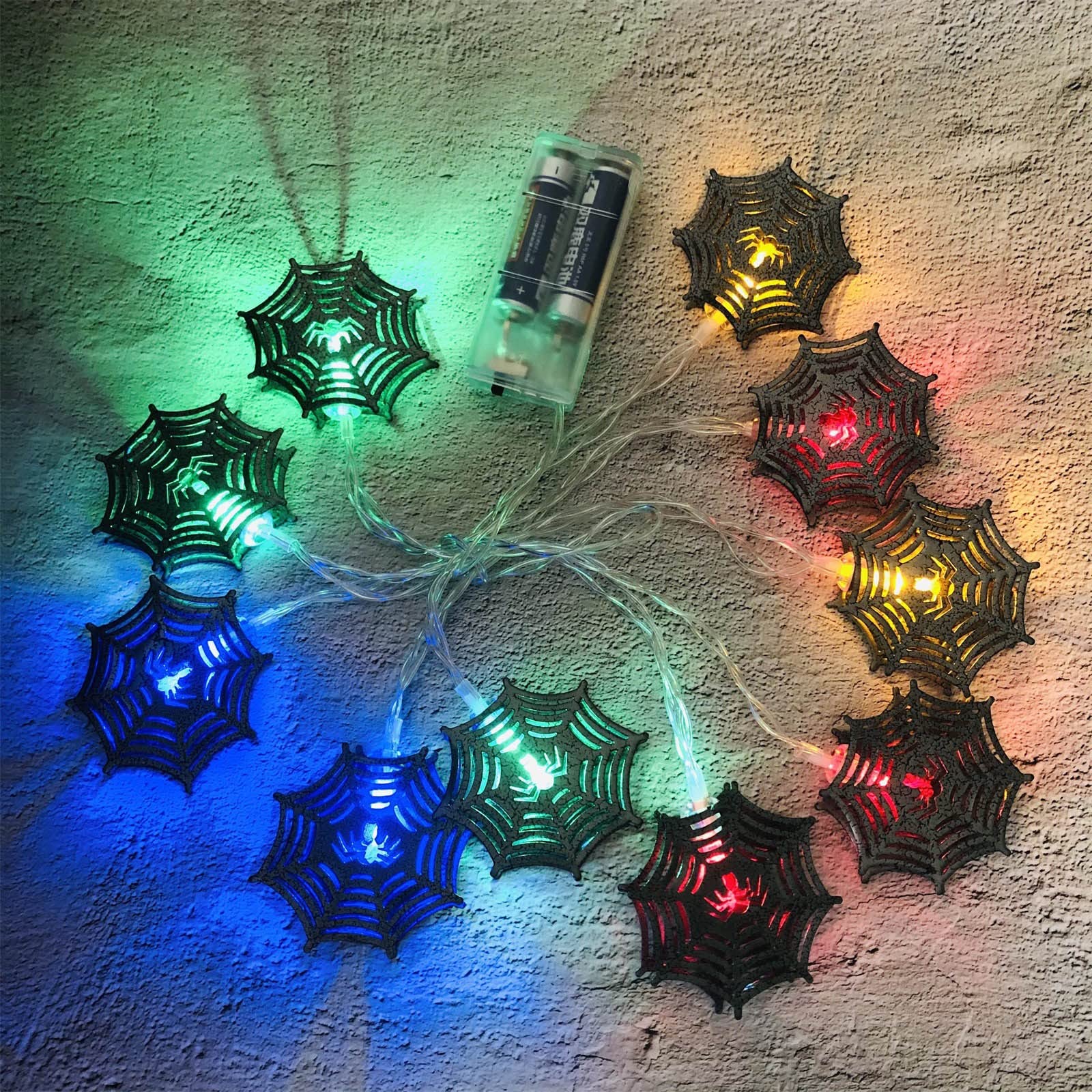 Battery Operated Halloween String Lights - Ghost & Fairy Lights for Outdoor Party Decorations | Waterproof LED Holiday Lights for Halloween, Christmas, Garden & Patio Decor