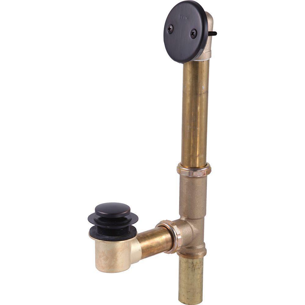 Delta 394181 1-1/4 Inch Brass Bath Drain Waste Assembly in Venetian Bronze Finish - Durable Bathroom Sink Drain for Bathtubs, Showers & Vanities
