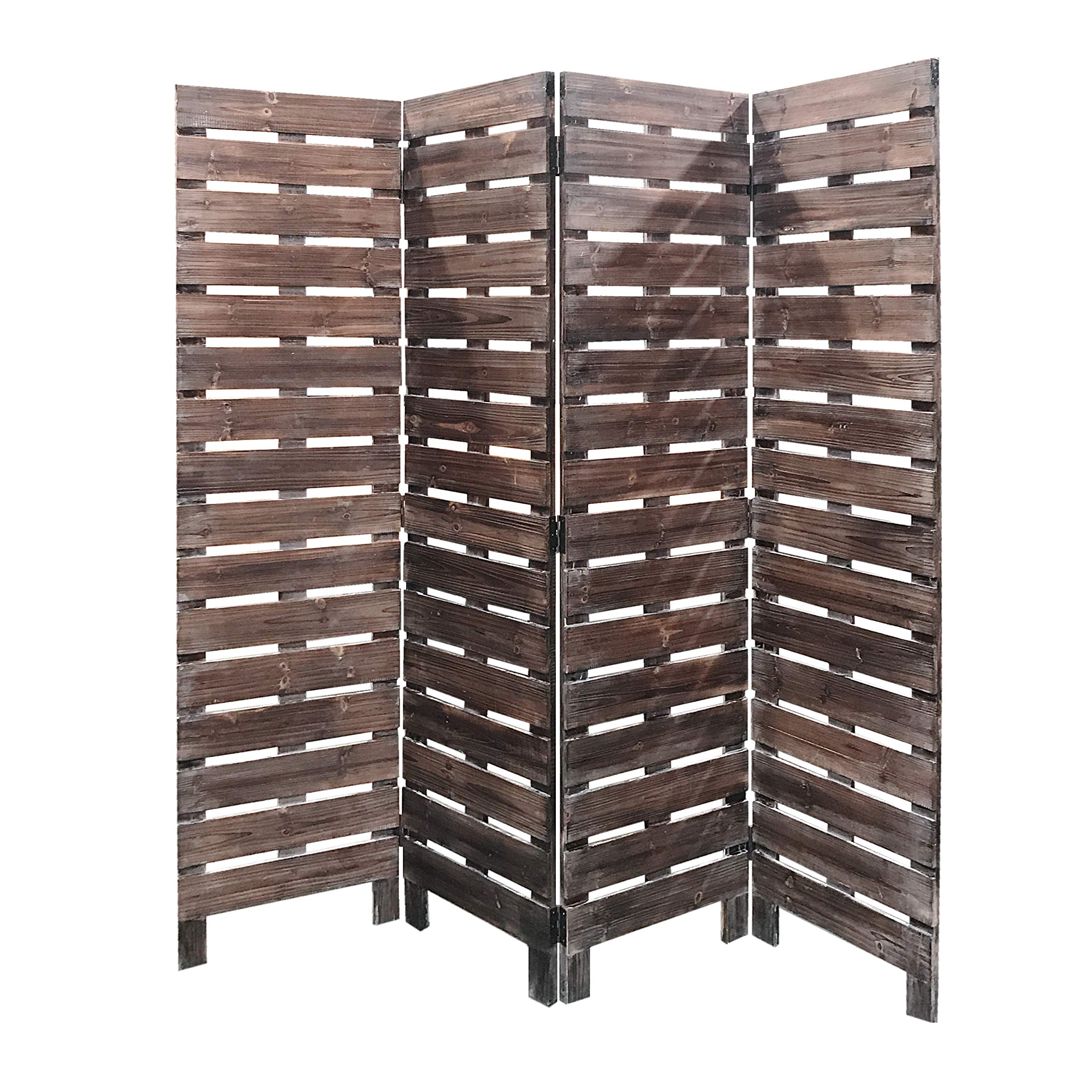 Screen Gems SG-353 Brown Room Divider Panel - 6-Foot Tall Privacy Partition for Home Office, Living Room & Bedroom Separation