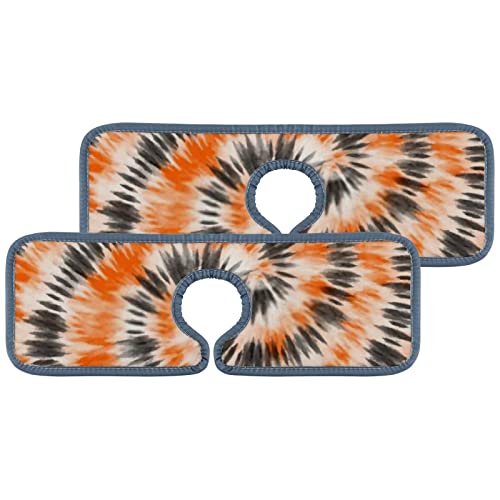 Tie Dye Orange Black Watercolor