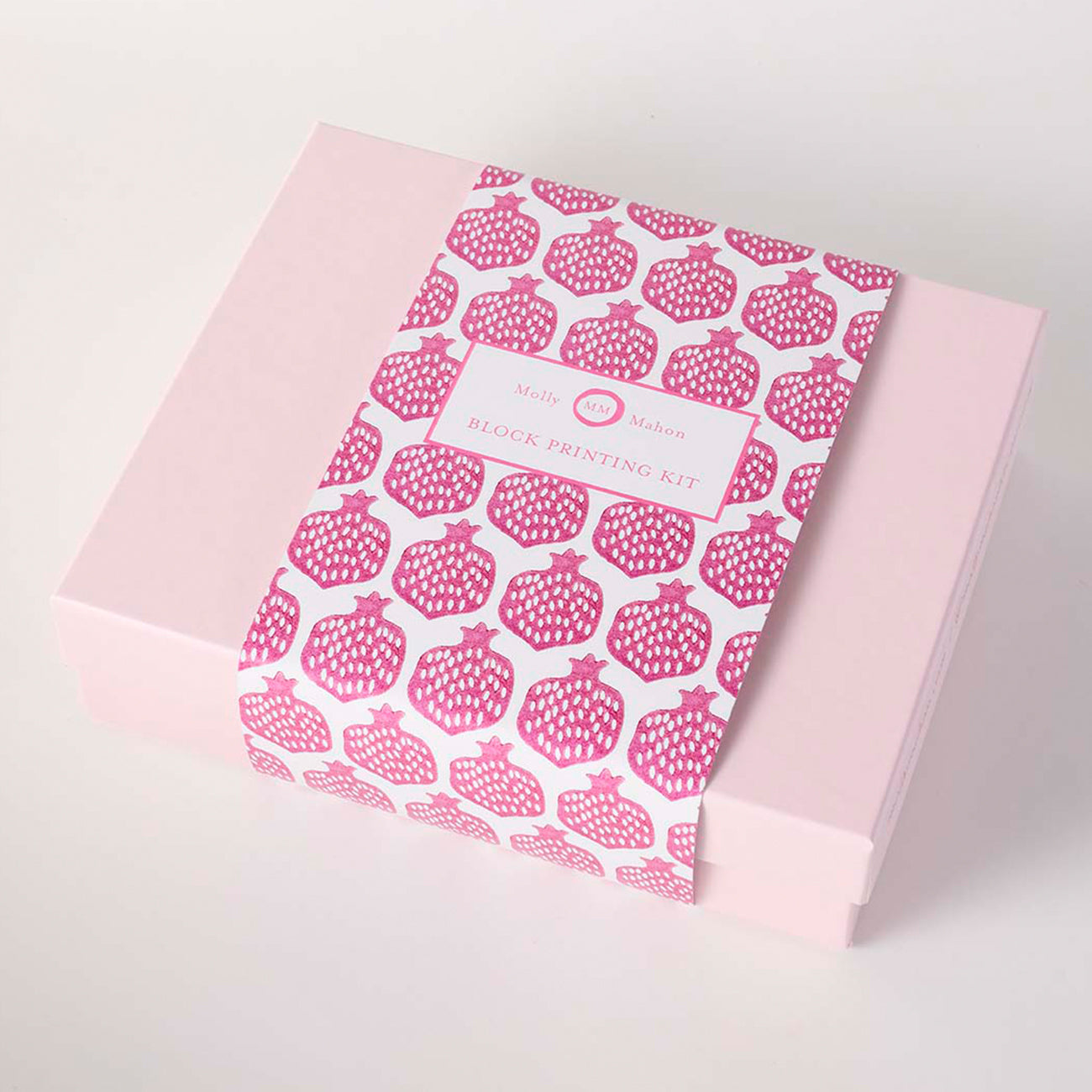 Block Printing Kit for DIY Fabric Art - Pomegranate & Plum Design Tea Towel - Perfect for Home Decor, Gift Giving & Craft Projects