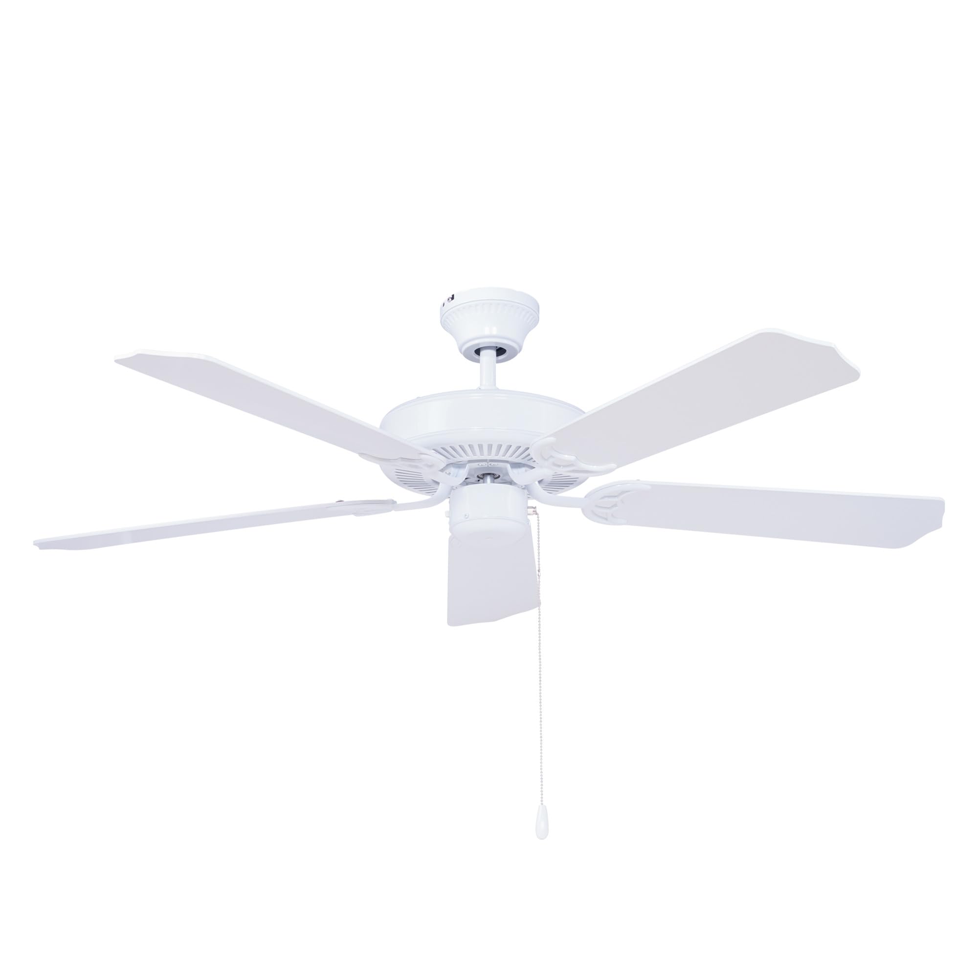 Royal Star 52-Inch 5 Blade Indoor Ceiling Fan with Remote Control, White - Perfect for Living Room, Bedroom & Office Cooling & Air Circulation