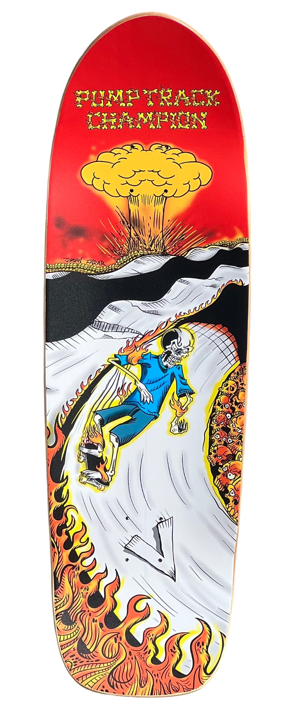 Pro Skateboard Deck for Pump Track & Street Riding - Jordan Farar Champion Series | Durable & High-Performance for Skaters & Competitions