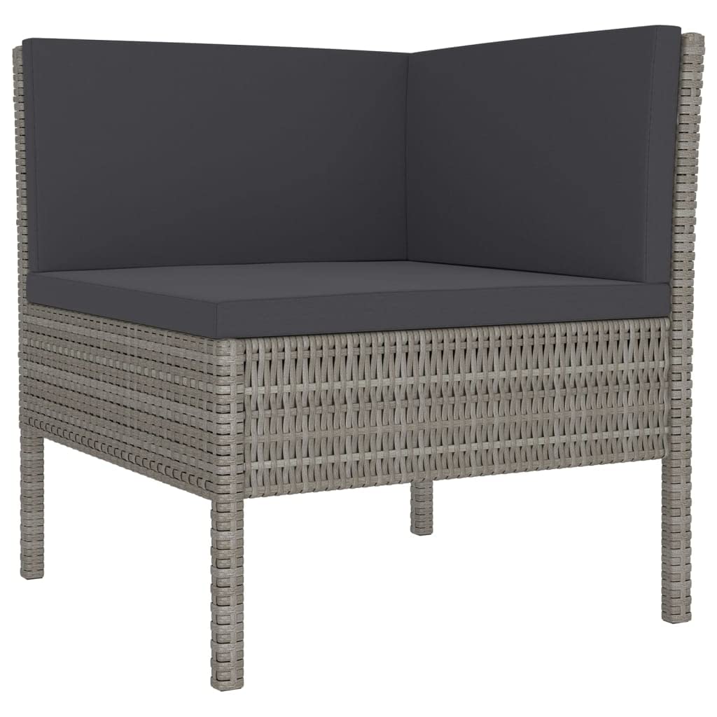 12-Piece Patio Lounge Set with Cushions - Durable Weather-Resistant PE Rattan Outdoor Furniture Set in Gray - Modular Design for Backyard, Poolside & Garden Relaxation