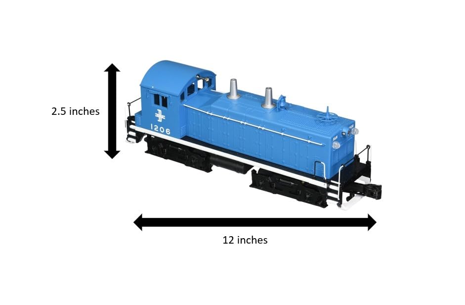Williams by Bachmann NW-2 Diesel Locomotive - Boston & Maine #1206 O Scale Model Train (Blue) | Perfect for Model Railroad Enthusiasts & Collectors
