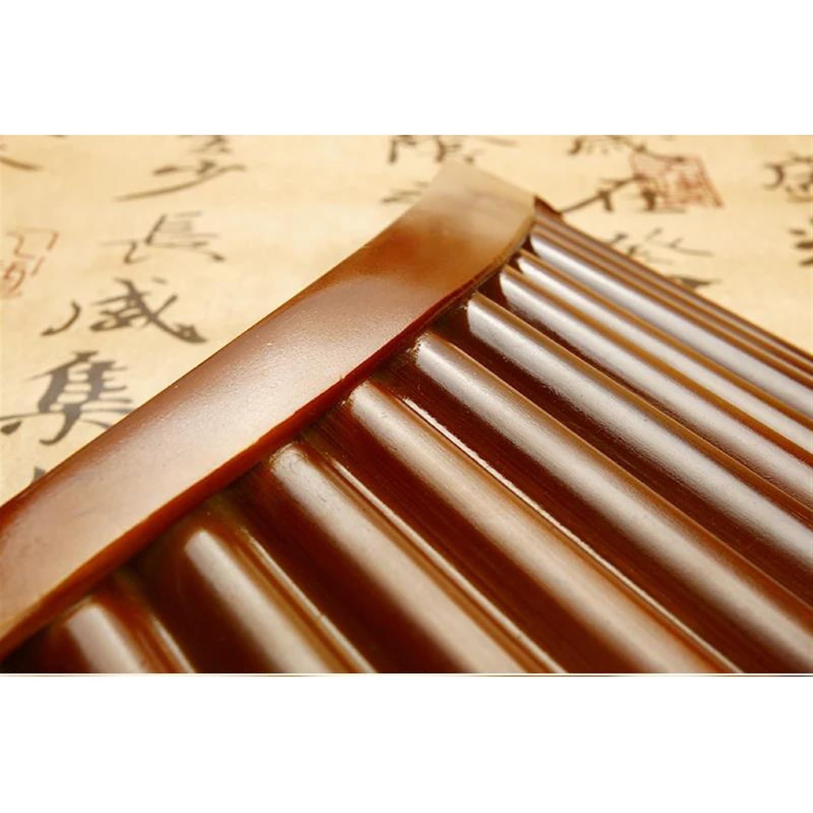 Handmade Pan Flute, 25-Pipe Wooden Wind Instrument, Traditional Chinese Musical Instrument, Professional Panpipe (Right Color) - Perfect for Folk Music, Meditation, and Cultural Performances