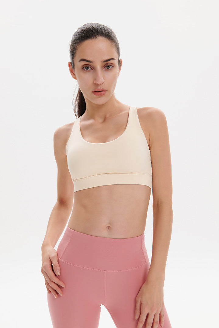 High Support Cross Back Sports Bra for Women - Breathable Workout Top for Running, Yoga & Gym - Comfortable Fitness Apparel for Active Lifestyles