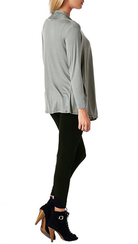 Golden Black Open Front Cardigan for Women - Stylish Layering Essential