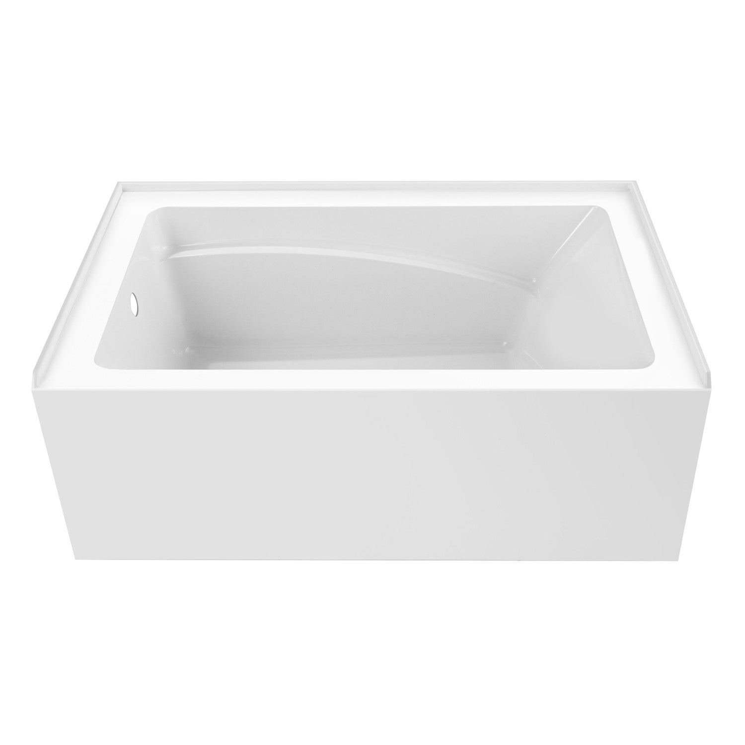 Aqua Eden 54 Inch Acrylic Rectangular 3 Wall Alcove Bathtub - Left Hand Drain, Glossy White - Perfect for Modern Bathroom Renovations & Spa-Like Retreats