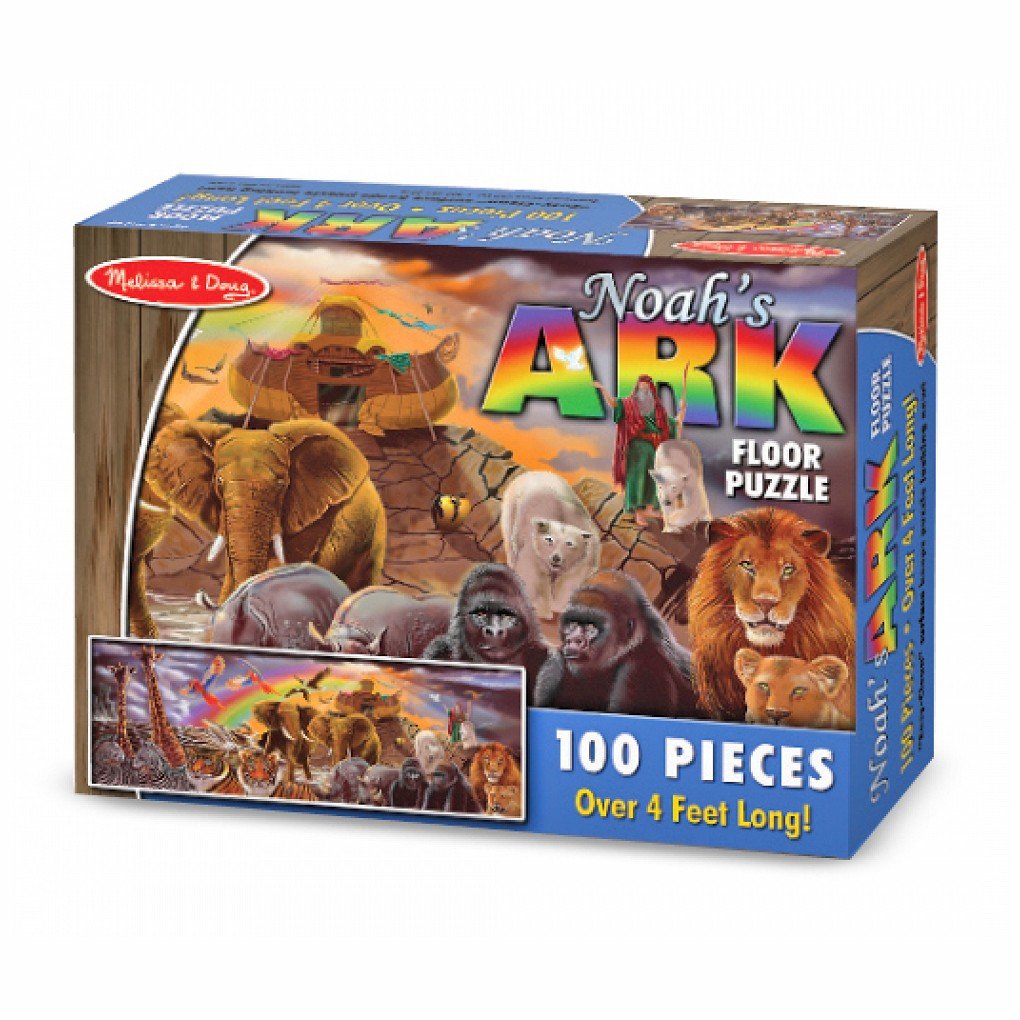 Noah's Ark Puzzle Floor Mat - 100 Piece Large Jigsaw Play Mat for Kids, Non-Toxic & Safe Educational Toy for Toddlers - Perfect for Playrooms, Daycares & Learning Activities