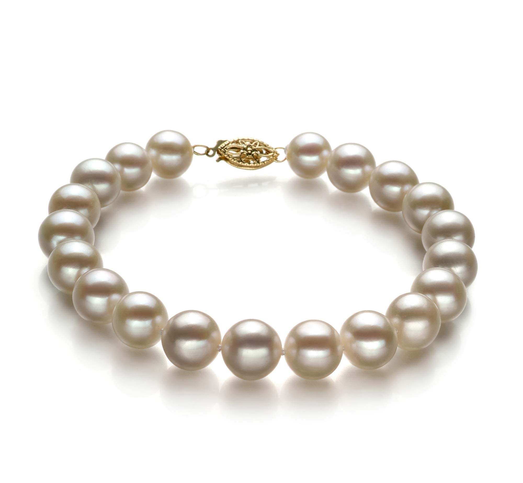 8.5-9mm AA Quality White Freshwater Gold Filled Cultured Pearl Bracelet for Women - Elegant Gift for Wedding, Anniversary & Special Occasions