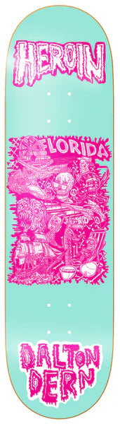 Heroin Dern Allegory of Fear Skateboard Deck 8.5 - Premium Quality Skateboard for Street & Park Riding - Perfect for Skaters & Collectors