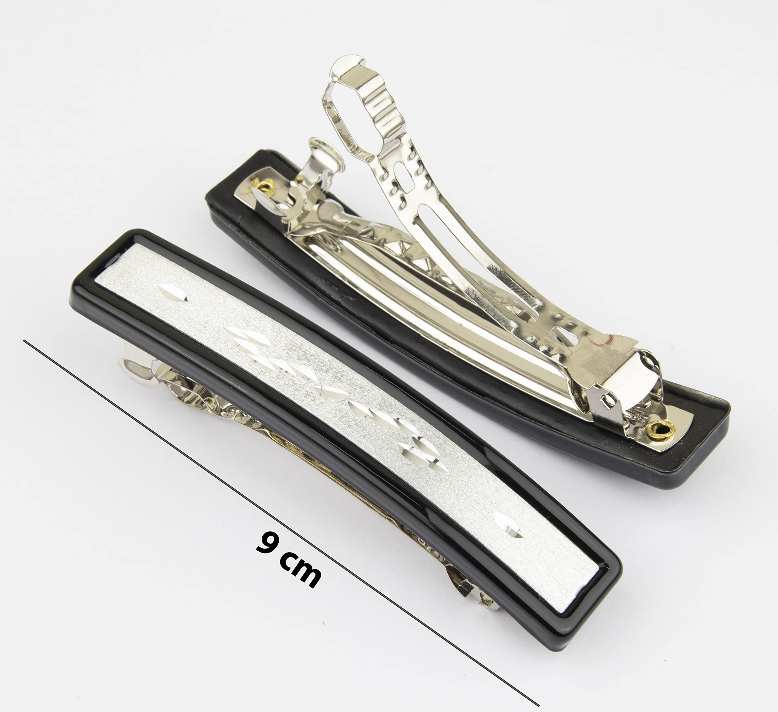 3 Pack Silver Hair Clips for Women & Girls - Stylish Hair Accessories for Ponytails, Braids & Everyday Hairstyles