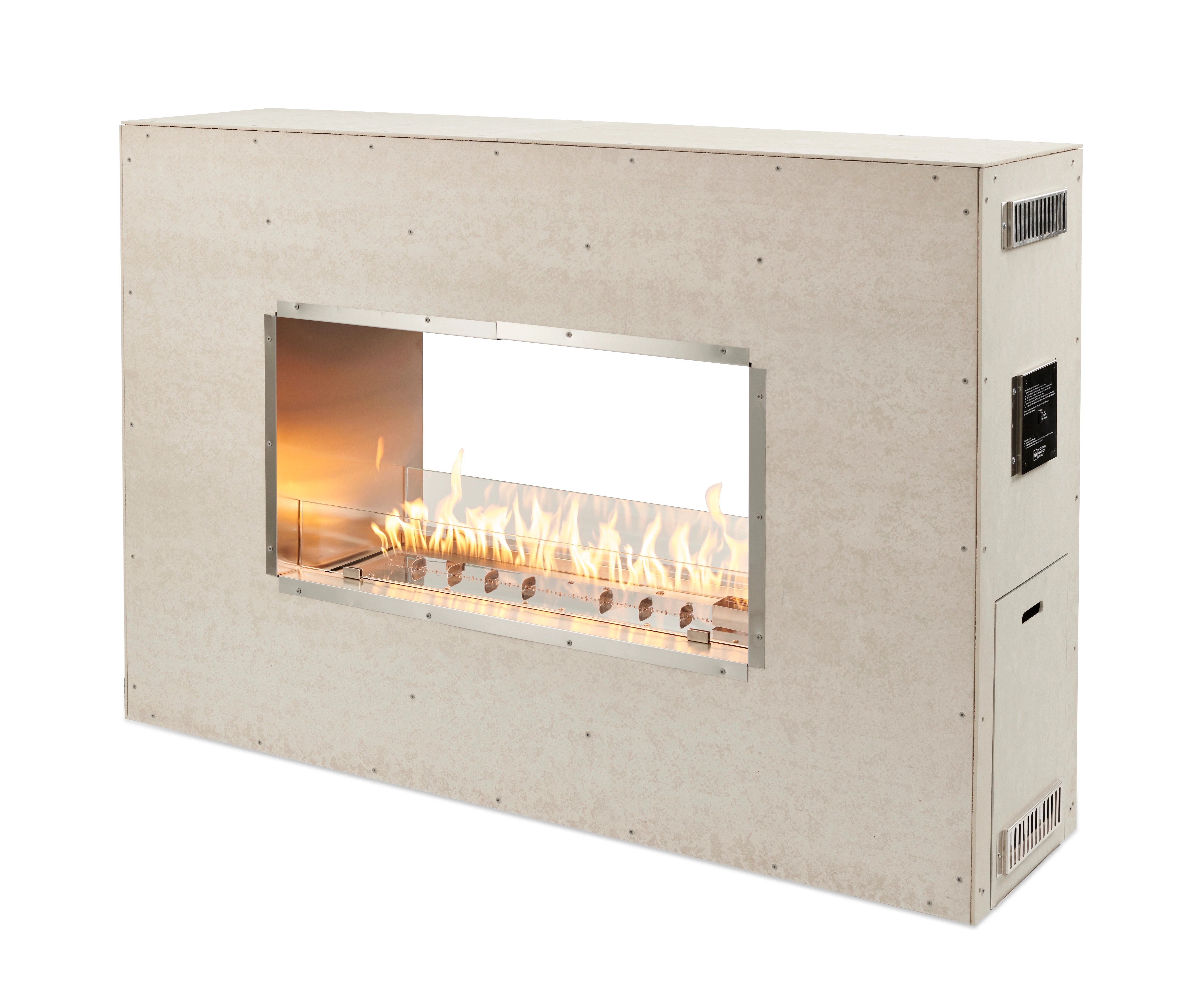 The Outdoor Greatroom Company See Through Ready to Finish Outdoor Fireplace - Elegant Patio Fireplace for Backyard, Garden & Deck - Perfect for Outdoor Gatherings & Relaxation