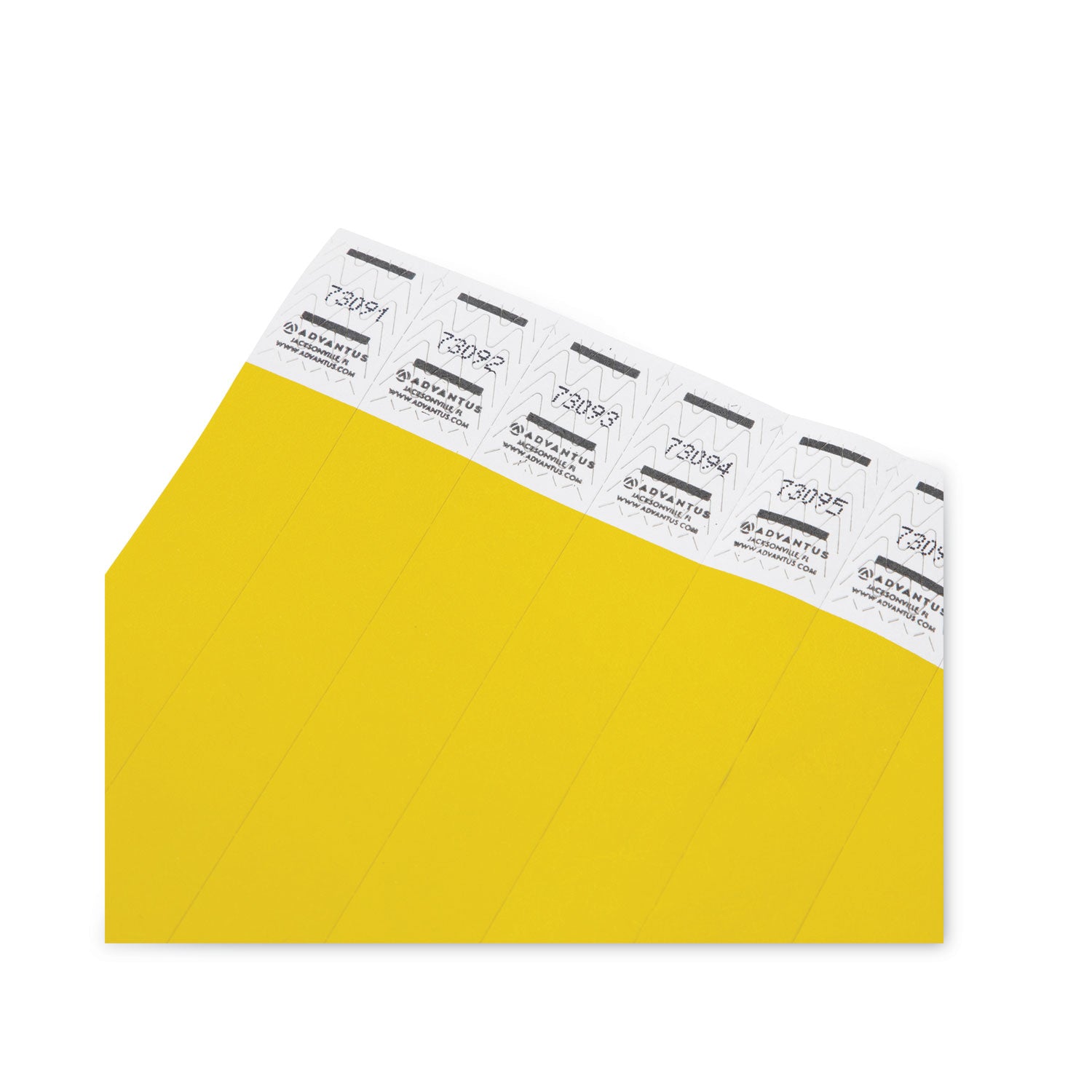 Advantus Numbered Wristbands for Crowd Control - Sequential Yellow Wristbands 10 x 0.75 Inches (Pack of 100) - Perfect for Events, Festivals, and VIP Access Management