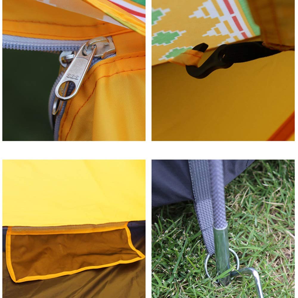 Outdoor Camping Tent with Carry Bag - Lightweight Waterproof River Camping Tent for Hiking & Backpacking (Yellow, One Size) - Perfect for Family Camping, Beach Trips & Outdoor Adventures