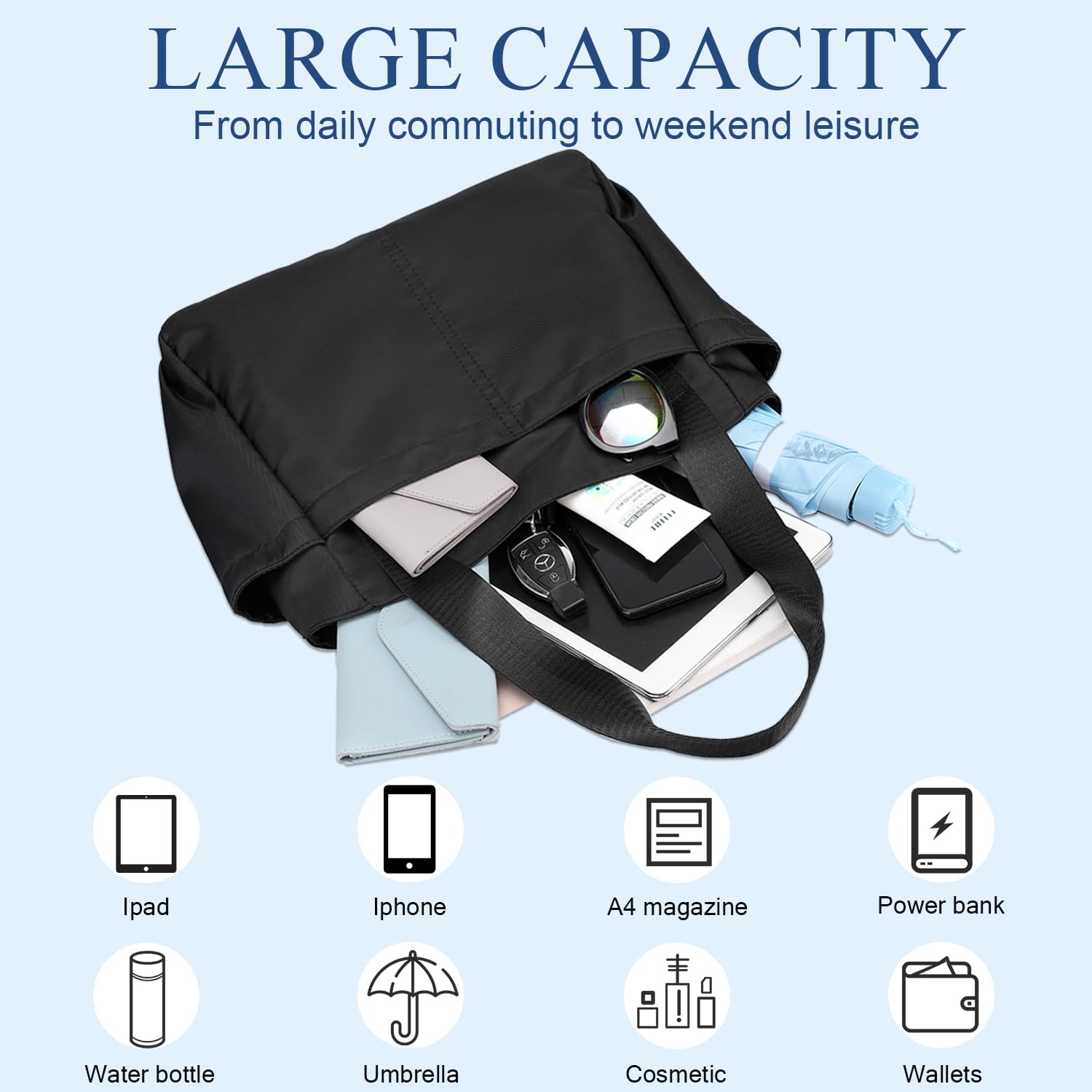 PlasMaller Lightweight Travel Duffle Bag - Gym & Carry On Luggage for Sports
