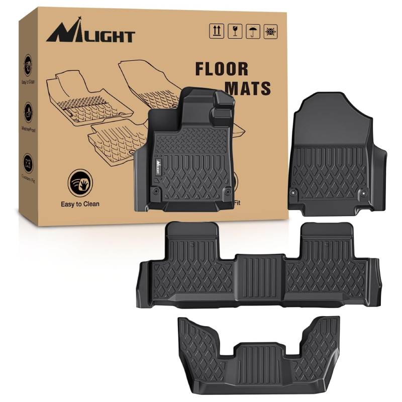 Premium Custom Fit TPE Floor Mats for 2022-2025 Acura MDX - All-Weather Protection, Non-Slip Design, Easy to Clean - Perfect for Daily Commute, Road Trips & Family Adventures