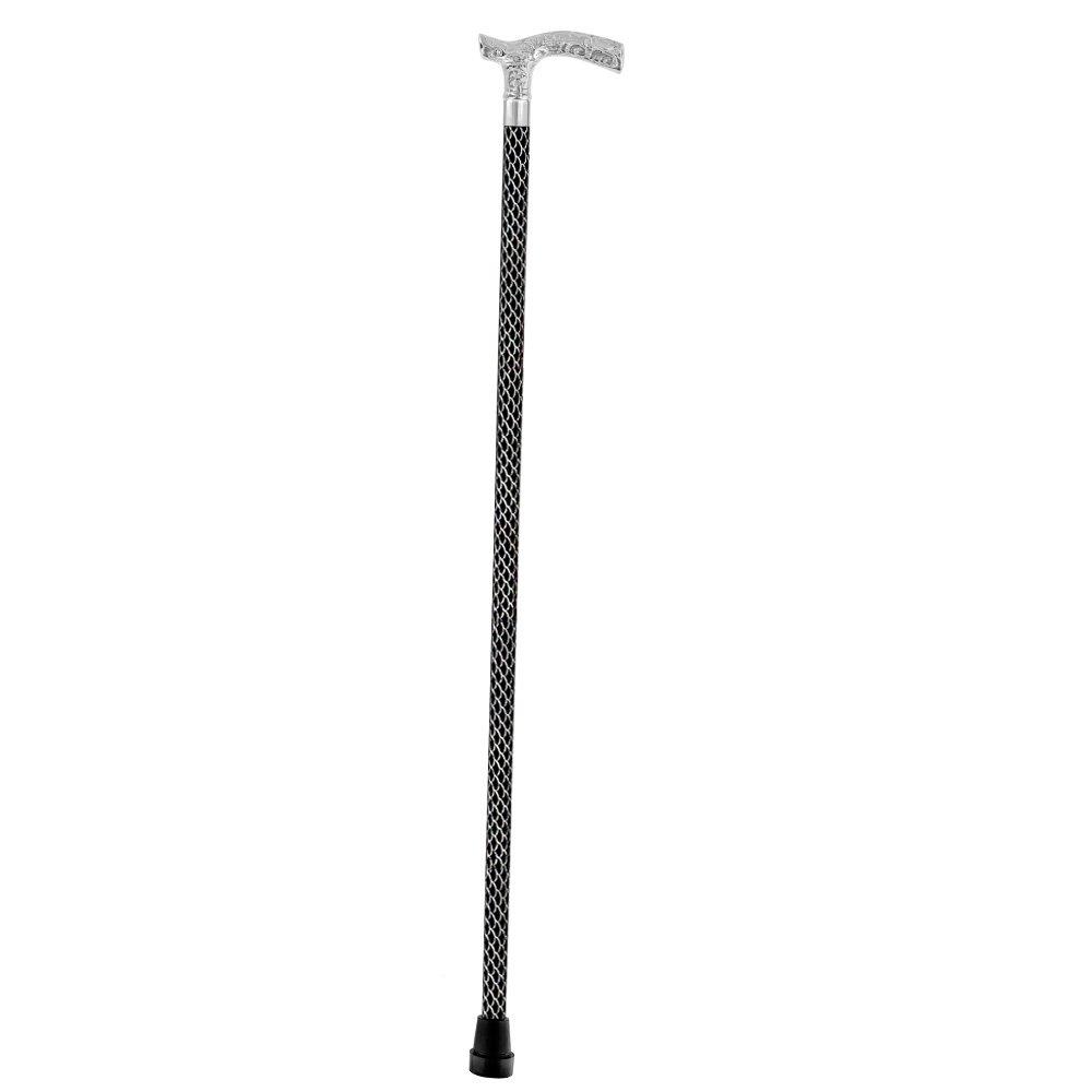 Premium Chrome Brass Cane with Laser Etched Custom Shaft - Adjustable Walking Cane for Men & Women - Elegant Mobility Aid for Seniors, Fashionable Support for Everyday Use, Weddings & Special Occasions
